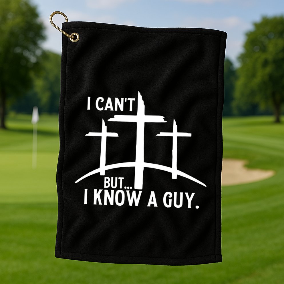 I CanT But I Know A Guy Christian Golf Towel