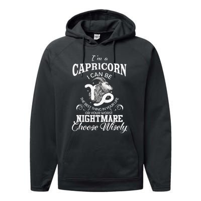 I Can Be! Capricorn Zodiac Sign Wo Man Birthday Gift Performance Fleece Hoodie