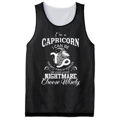 I Can Be! Capricorn Zodiac Sign Wo Man Birthday Gift Mesh Reversible Basketball Jersey Tank