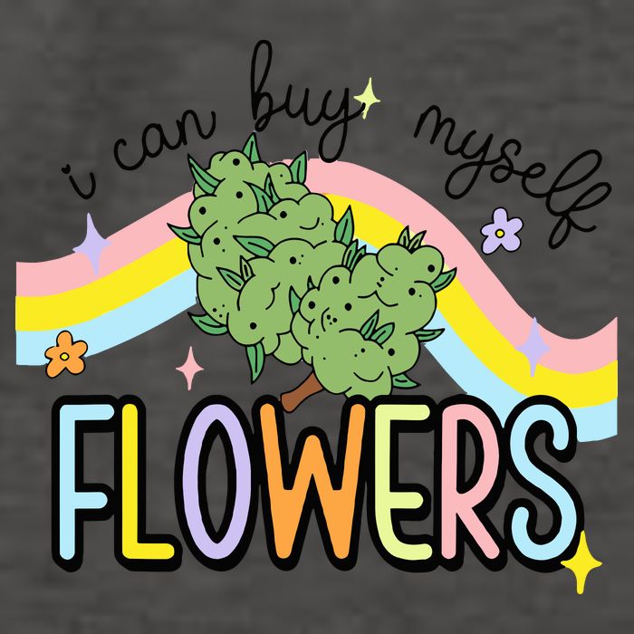 I Can Buy Myself Flowers Weed Funny Cannabis Vector Backpack
