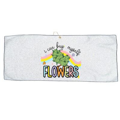 I Can Buy Myself Flowers Weed Funny Cannabis Large Microfiber Waffle Golf Towel