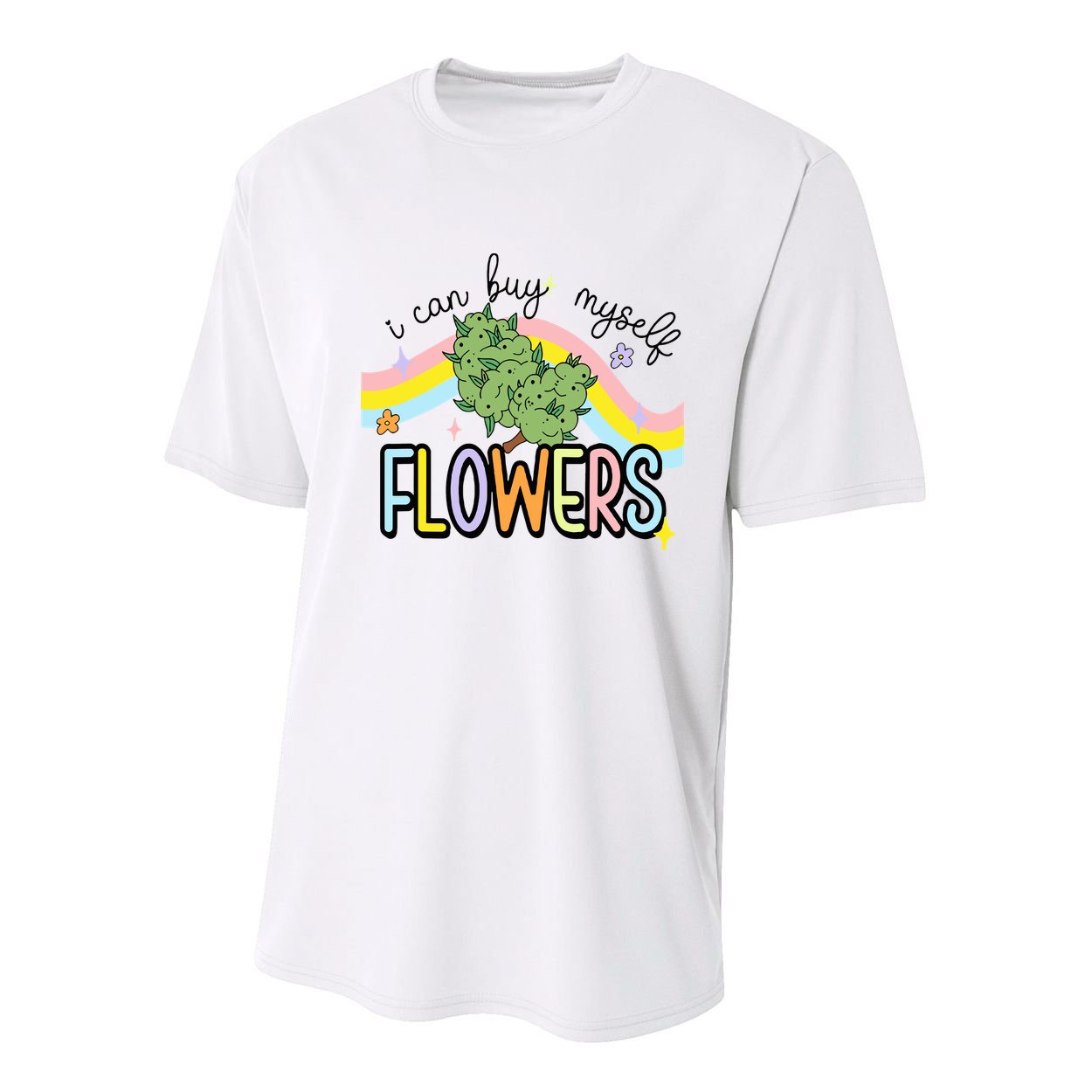 I Can Buy Myself Flowers Weed Funny Cannabis Youth Performance Sprint T-Shirt