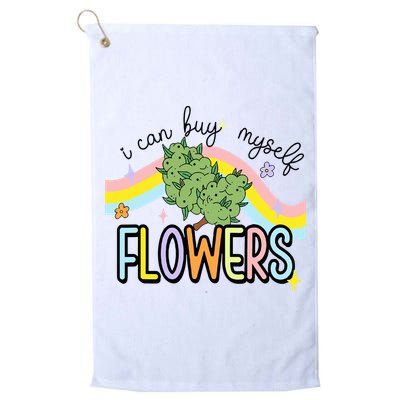 I Can Buy Myself Flowers Weed Funny Cannabis Golf Towel