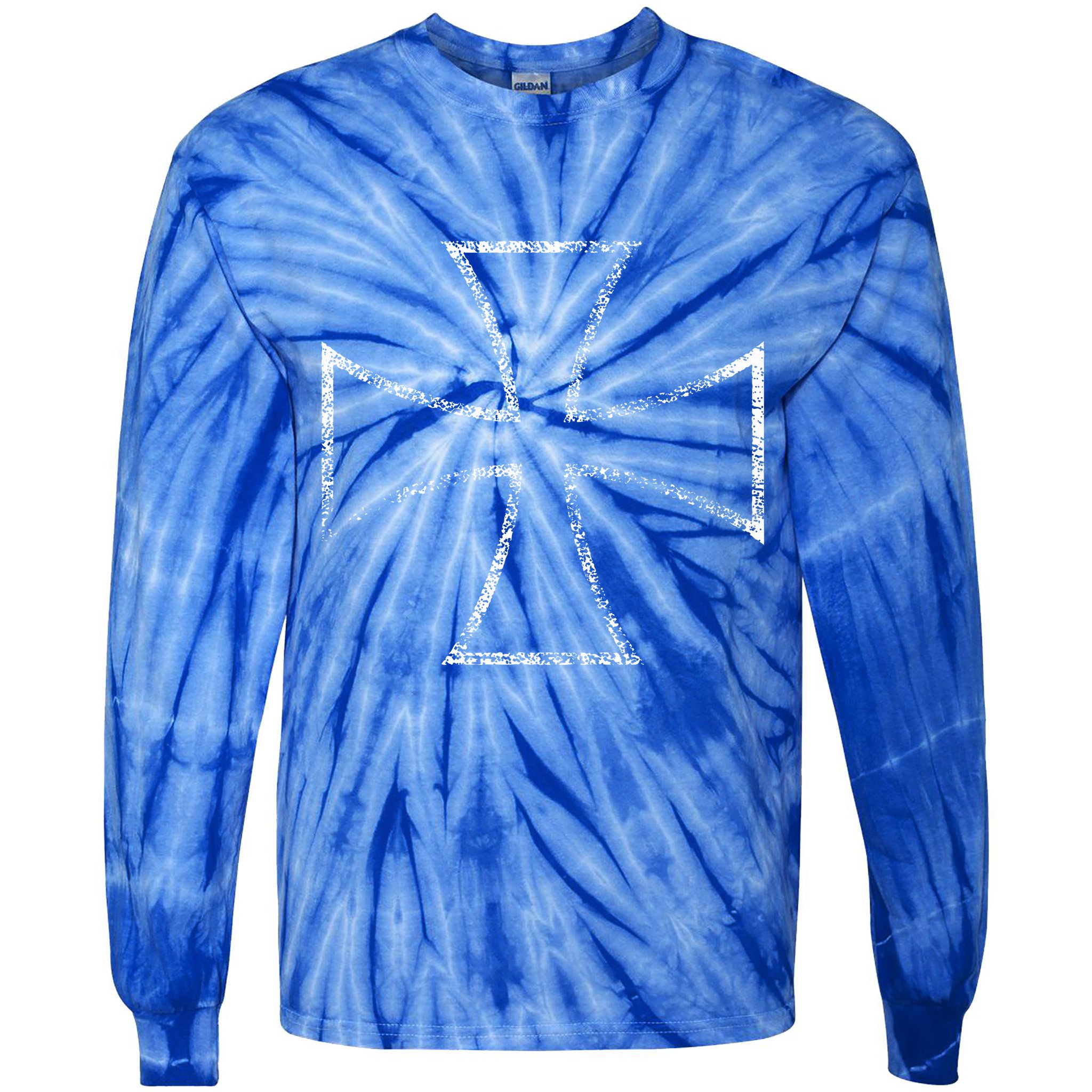 Iron Cross Bikers Tie-Dye Long Sleeve Shirt