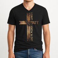 I Cant But I Know A Guy Jesus Cross Christian Believer  V-Neck T-Shirt