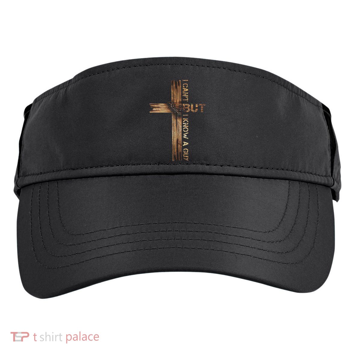 I Cant But I Know A Guy Jesus Cross Christian Believer  Adult Drive Performance Visor