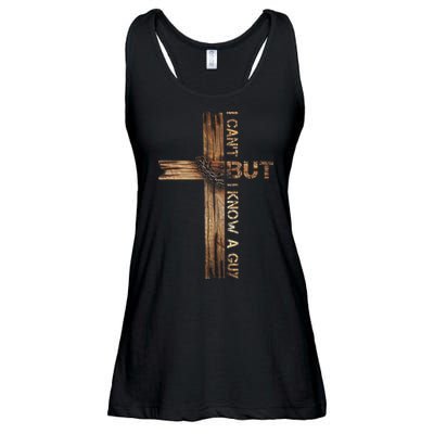I Cant But I Know A Guy Jesus Cross Christian Believer  Ladies Essential Flowy Tank