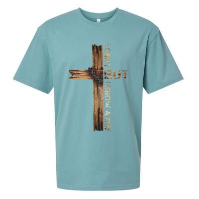 I Cant But I Know A Guy Jesus Cross Christian Believer  Sueded Cloud Jersey T-Shirt