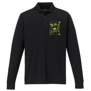 Insect Collection Bugs Entomologists Performance Long Sleeve Polo