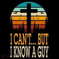 I Cant But I Know A Guy Jesus Cross Religious Christian Pom Pom 12in Knit Beanie