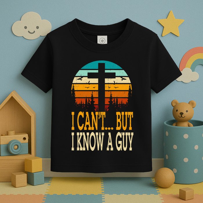 I Cant But I Know A Guy Jesus Cross Religious Christian Toddler T-Shirt