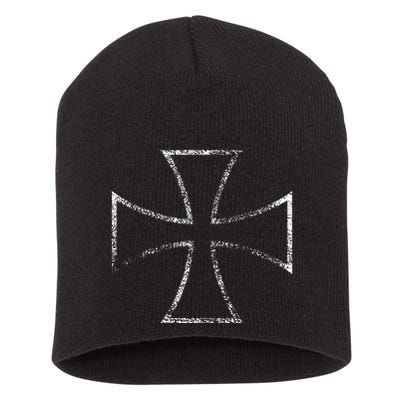 Iron Cross Bikers Short Acrylic Beanie
