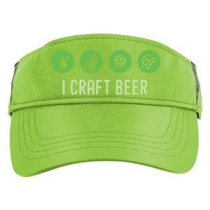 I Craft Beer Water Barley Malt Hops Yeast Brewer Ipa Gift Adult Drive Performance Visor