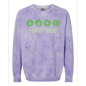 I Craft Beer Water Barley Malt Hops Yeast Brewer Ipa Gift Colorblast Crewneck Sweatshirt