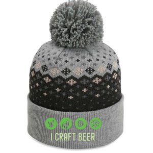 I Craft Beer Water Barley Malt Hops Yeast Brewer Ipa Gift The Baniff Cuffed Pom Beanie