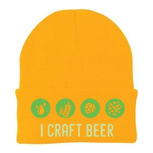 I Craft Beer Water Barley Malt Hops Yeast Brewer Ipa Gift Knit Cap Winter Beanie