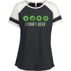 I Craft Beer Water Barley Malt Hops Yeast Brewer Ipa Gift Enza Ladies Jersey Colorblock Tee