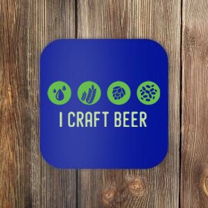 I Craft Beer Water Barley Malt Hops Yeast Brewer Ipa Gift Coaster