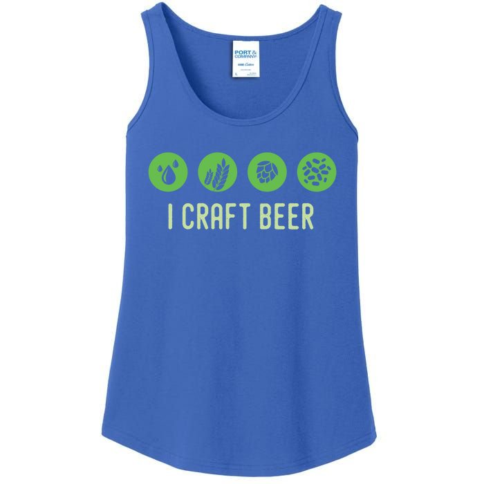 I Craft Beer Water Barley Malt Hops Yeast Brewer Ipa Gift Ladies Essential Tank