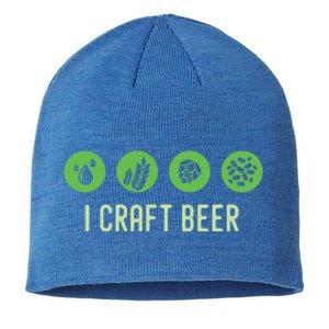 I Craft Beer Water Barley Malt Hops Yeast Brewer Ipa Gift Sustainable Beanie