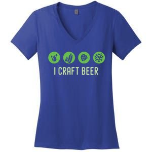 I Craft Beer Water Barley Malt Hops Yeast Brewer Ipa Gift Women's V-Neck T-Shirt