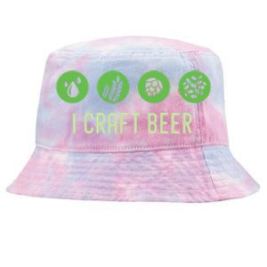 I Craft Beer Water Barley Malt Hops Yeast Brewer Ipa Gift Tie-Dyed Bucket Hat