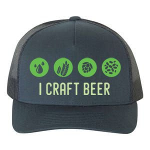 I Craft Beer Water Barley Malt Hops Yeast Brewer Ipa Gift Yupoong Adult 5-Panel Trucker Hat