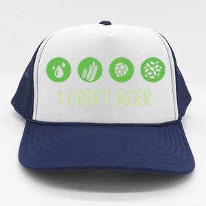 I Craft Beer Water Barley Malt Hops Yeast Brewer Ipa Gift Trucker Hat