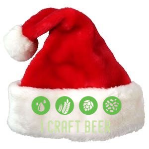 I Craft Beer Water Barley Malt Hops Yeast Brewer Ipa Gift Premium Christmas Santa Hat