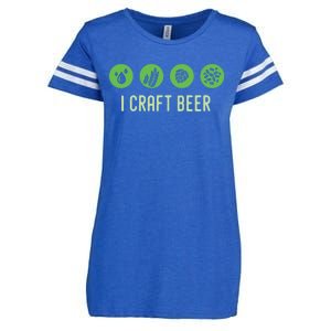 I Craft Beer Water Barley Malt Hops Yeast Brewer Ipa Gift Enza Ladies Jersey Football T-Shirt