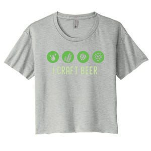 I Craft Beer Water Barley Malt Hops Yeast Brewer Ipa Gift Women's Crop Top Tee