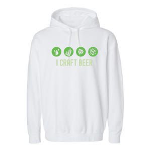 I Craft Beer Water Barley Malt Hops Yeast Brewer Ipa Gift Garment-Dyed Fleece Hoodie