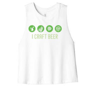 I Craft Beer Water Barley Malt Hops Yeast Brewer Ipa Gift Women's Racerback Cropped Tank