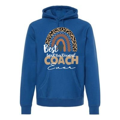 Insructional Coach Boho Rainbow Teacher Appreciation Meaningful Gift Premium Hoodie