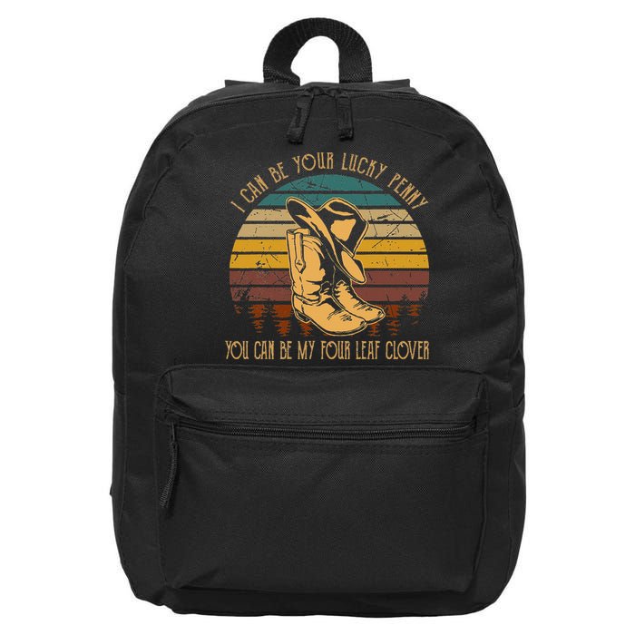 I Can Be Your Luckys Penny You Can Be My Four Leaf Clover 16 in Basic Backpack