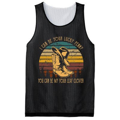 I Can Be Your Luckys Penny You Can Be My Four Leaf Clover Mesh Reversible Basketball Jersey Tank