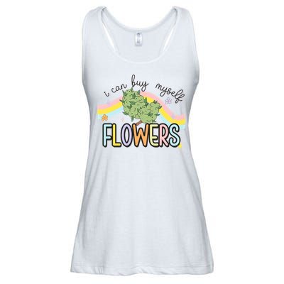 I Can Buy Myself Flowers Funny Stoner Happy 420 Days Cannabis Ladies Essential Flowy Tank