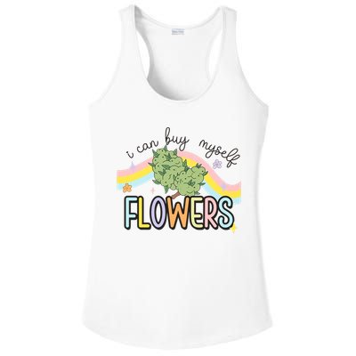 I Can Buy Myself Flowers Funny Stoner Happy 420 Days Cannabis Ladies PosiCharge Competitor Racerback Tank