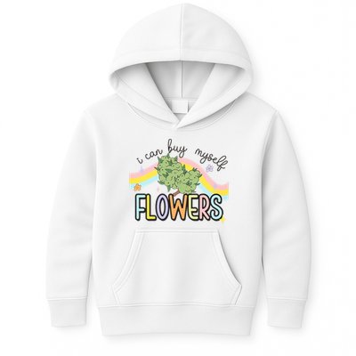 I Can Buy Myself Flowers Funny Stoner Happy 420 Days Cannabis Kids Hoodie