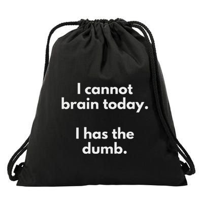 I Cannot Brain Today I Has The Dumb Funny Novelty Gift Drawstring Bag