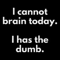 I Cannot Brain Today I Has The Dumb Funny Novelty Gift Cropped Pullover Crew