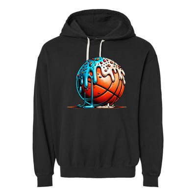 Ice Cream Basketball Drip Basketball Stuff Garment-Dyed Fleece Hoodie