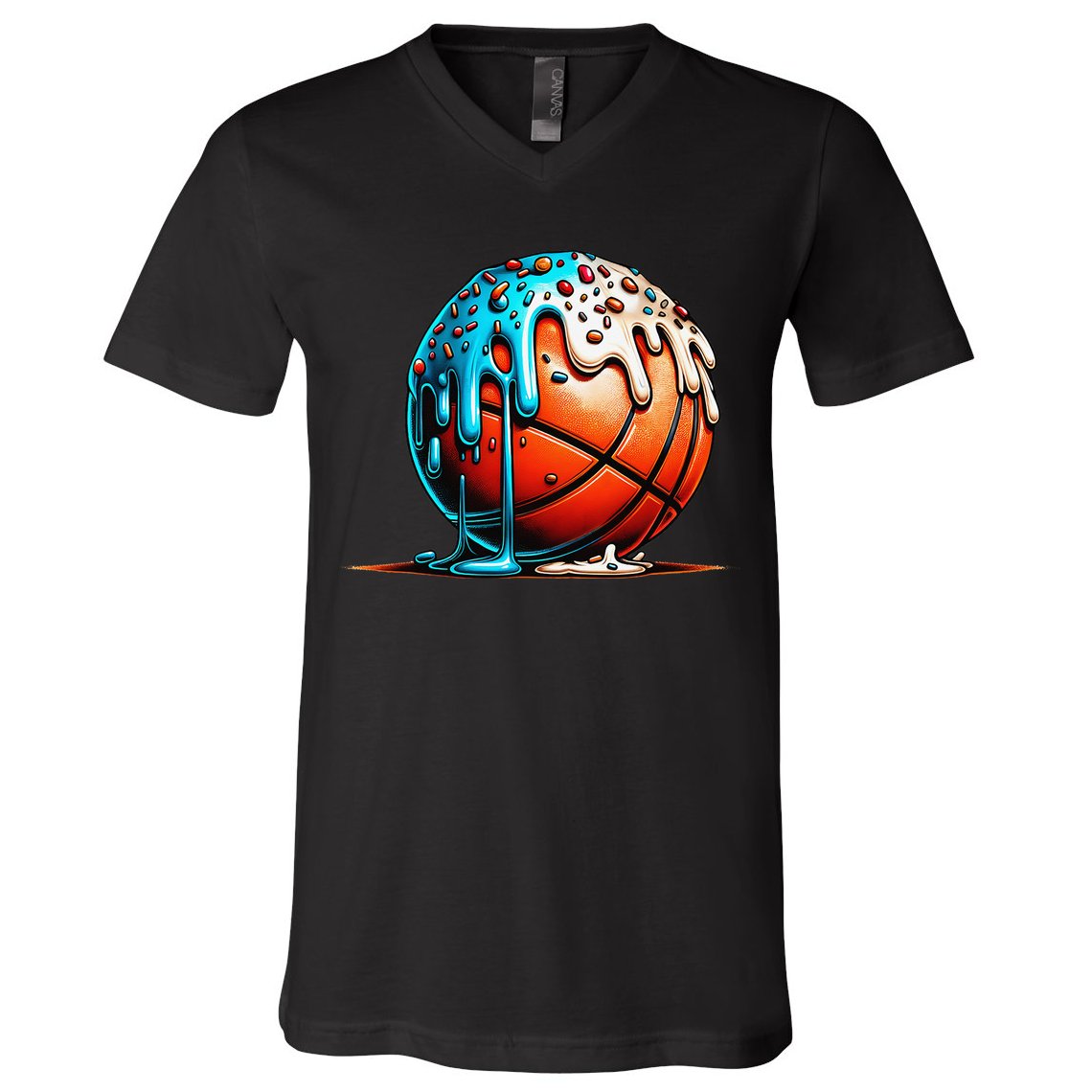 Ice Cream Basketball Drip Basketball Stuff V-Neck T-Shirt