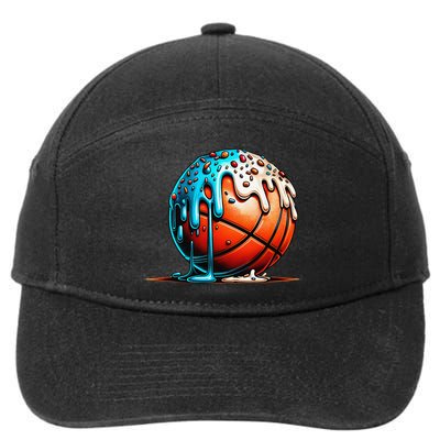 Ice Cream Basketball Drip Basketball Stuff 7-Panel Snapback Hat