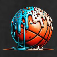 Ice Cream Basketball Drip Basketball Stuff 25L Jumbo Tote