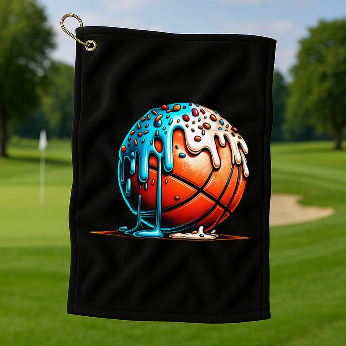 Ice Cream Basketball Drip Basketball Stuff Golf Towel