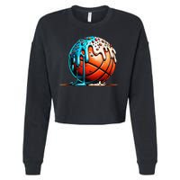 Ice Cream Basketball Drip Basketball Stuff Cropped Pullover Crew