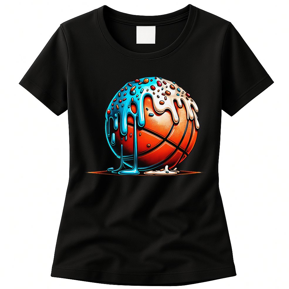 Ice Cream Basketball Drip Basketball Stuff Womens T-Shirt