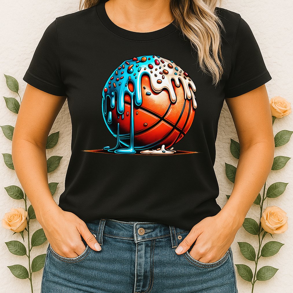 Ice Cream Basketball Drip Basketball Stuff Womens T-Shirt