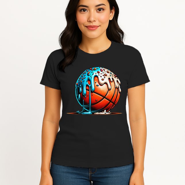 Ice Cream Basketball Drip Basketball Stuff Womens T-Shirt